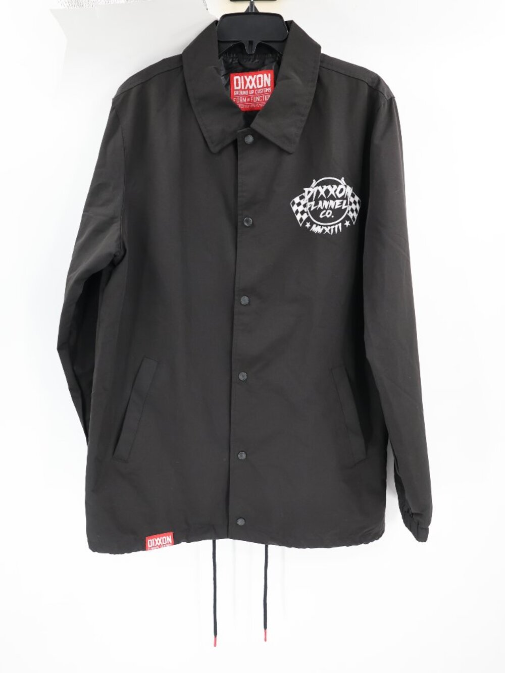 Dixxon Flannel Co Jacket Mens Medium Dune rally coach Windbreaker Snap Up Black